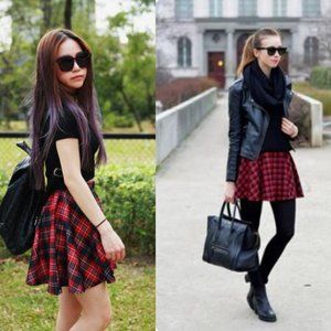 BP Flirty Plaid Mini Skirt